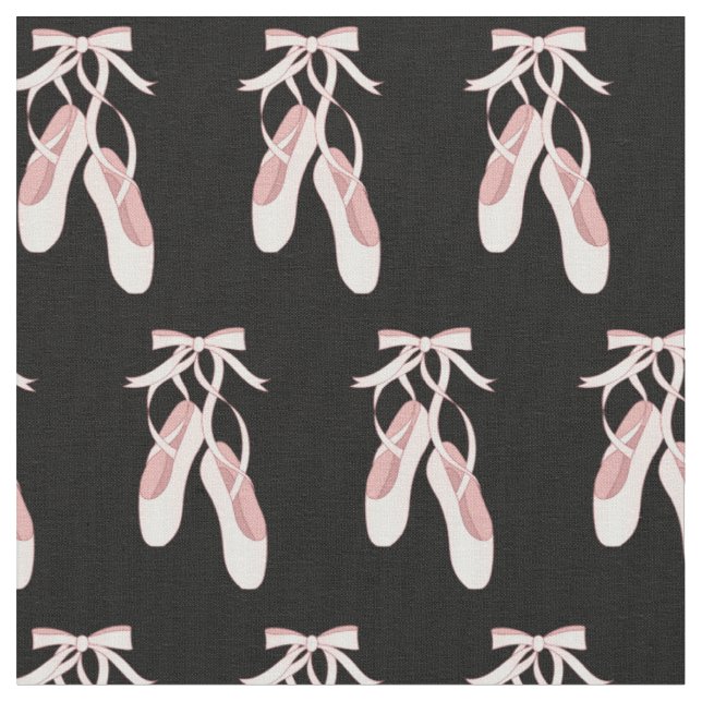 Ballet Pointe Shoes Cute Dancer Rosa Girls Tyg (Närbild)