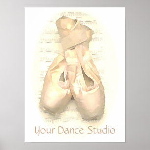 Ballet Pointe Shoes Payed Personlig Poster