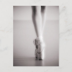 Ballet Pointe Shoes Sepia Dancing Tofflor Vykort