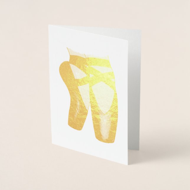 Ballet Pointe Toe Shoes Dance Teacher Ballerina Folierat Kort (Framsida)