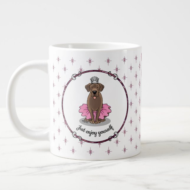 Ballet Princess Chocolate Lab Labrador Retriever Jumbo Mugg (Vänster)