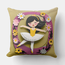Ballet Princess III Square Pillow Kudde