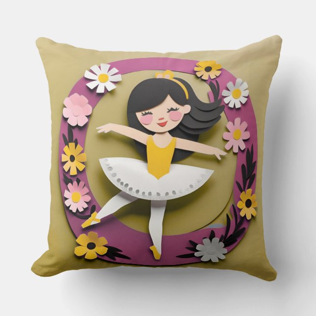 Ballet Princess III Square Pillow Kudde (Framsida)