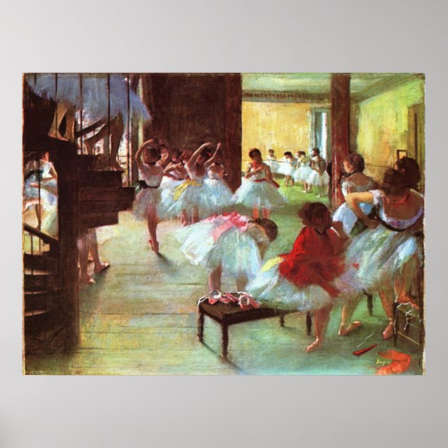 Ballet Rehearsal - Edgar Degas - 1880 Poster (Framsidan)