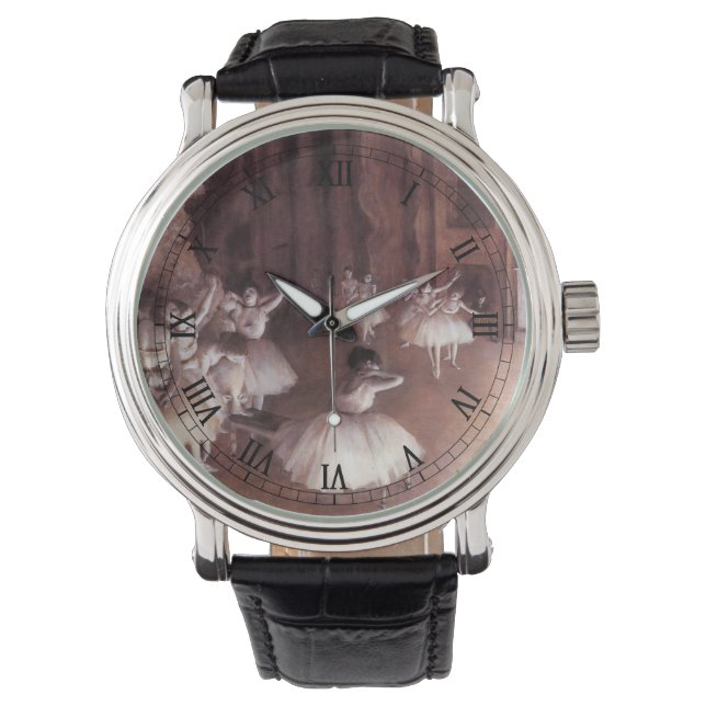 Ballet Rehearsal på scenen av Edgar Degas Armbandsur (Framsida)