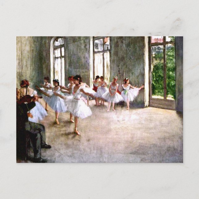 Ballet Rehearsal Postcard Vykort (Framsida)