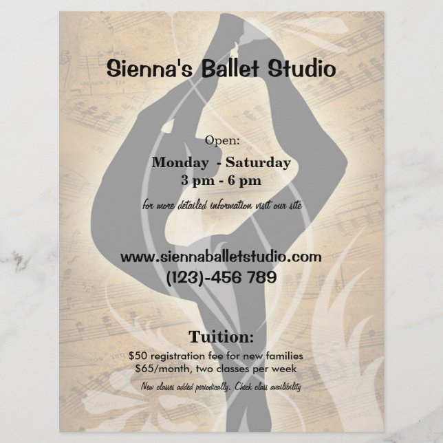 Ballet Reklamblad (Framsidan)