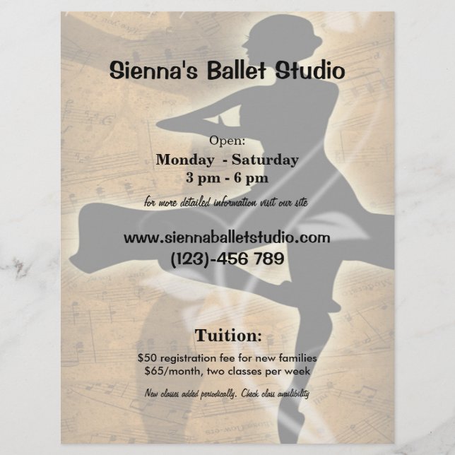 Ballet Reklamblad (Framsidan)
