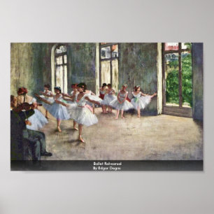 Ballet Repsal av Edgar Degas Poster
