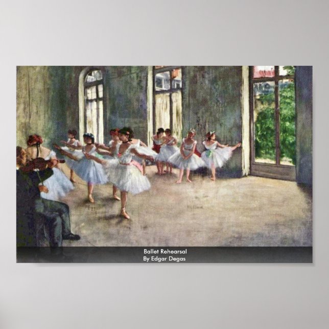 Ballet Repsal av Edgar Degas Poster (Framsidan)