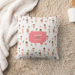 Ballet Rosa Ballerinas Dancing Monogram Kudde