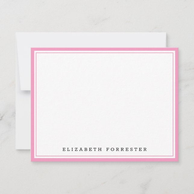 Ballet Rosa Classic Dubbla Gräns Correspondence Anteckningskort (Framsida)
