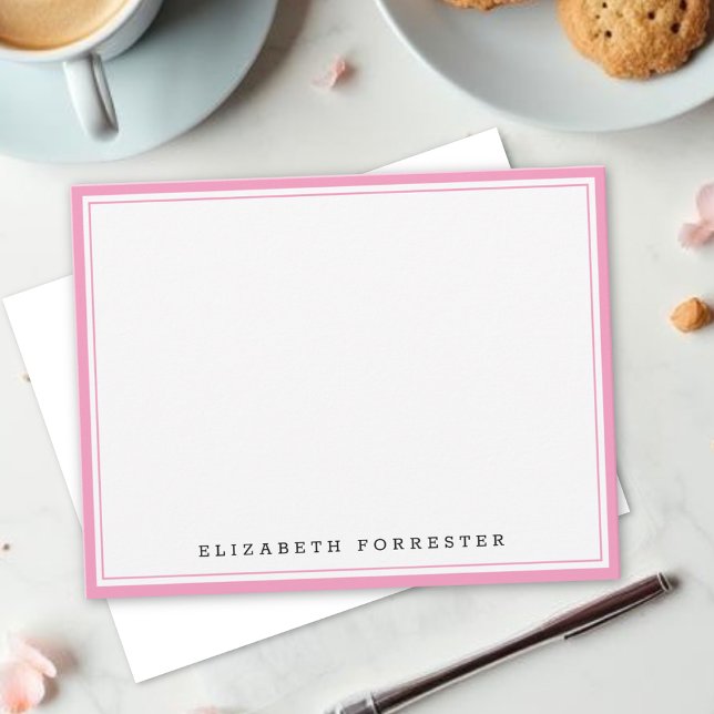 Ballet Rosa Classic Dubbla Gräns Correspondence Anteckningskort (Skapare uppladdad)