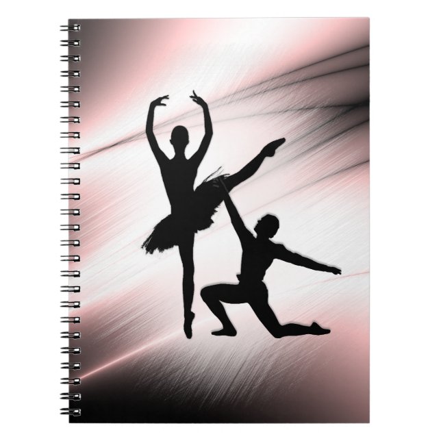 Ballet Rosa par Dance-dekorfärg Anteckningsbok (Framsidan)