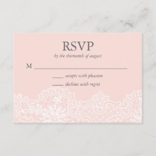 Ballet Rosa Snöre Bröllop OSA Card