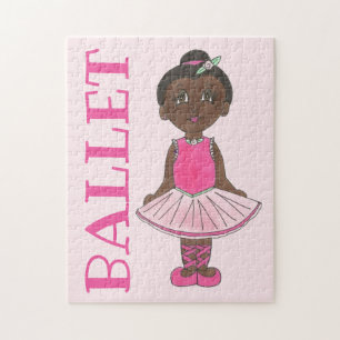 BALLET Rosa Tutu Ballerina Girl Dance Skäl Pussel