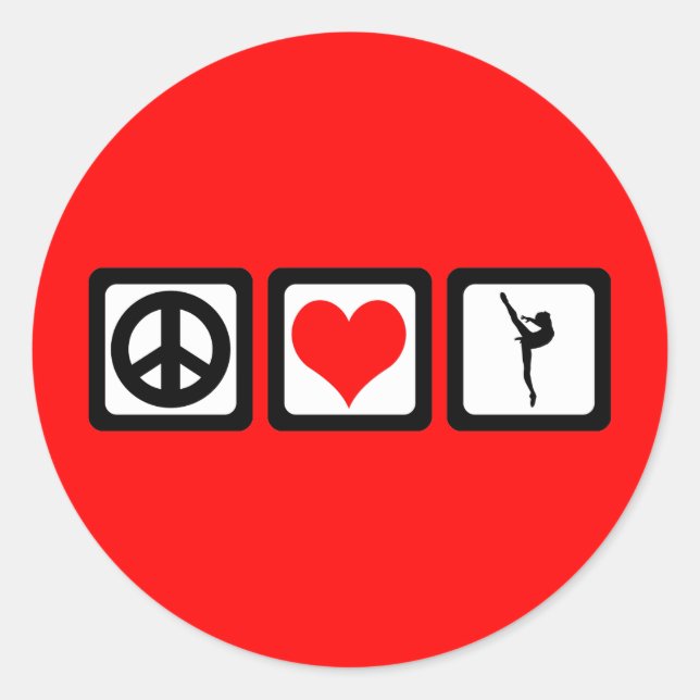 Ballet Runt Klistermärke (Framsida)