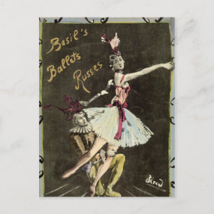Ballet Russe Dancers Vykort