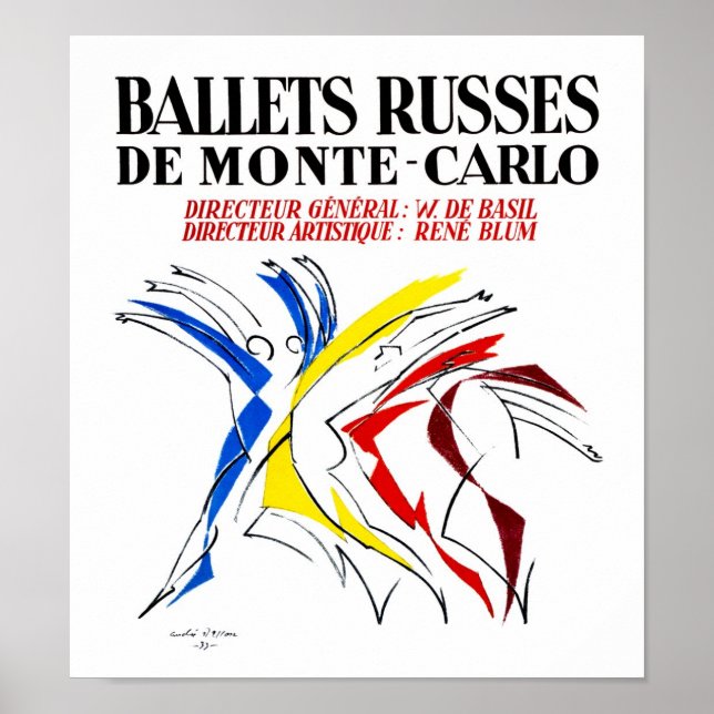 Ballet Russes - Abstrakt Dancer Älskare Art Poster (Framsidan)
