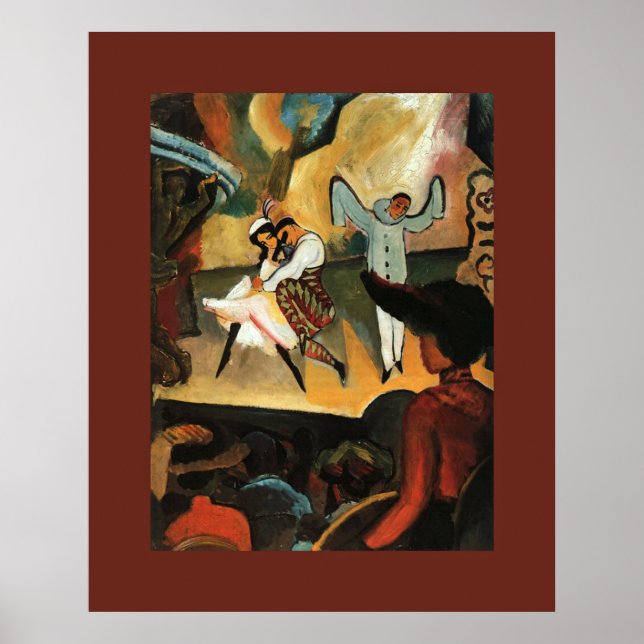 Ballet Russes ~ Russian Ballet ~1912 ~August Macke Poster (Framsidan)