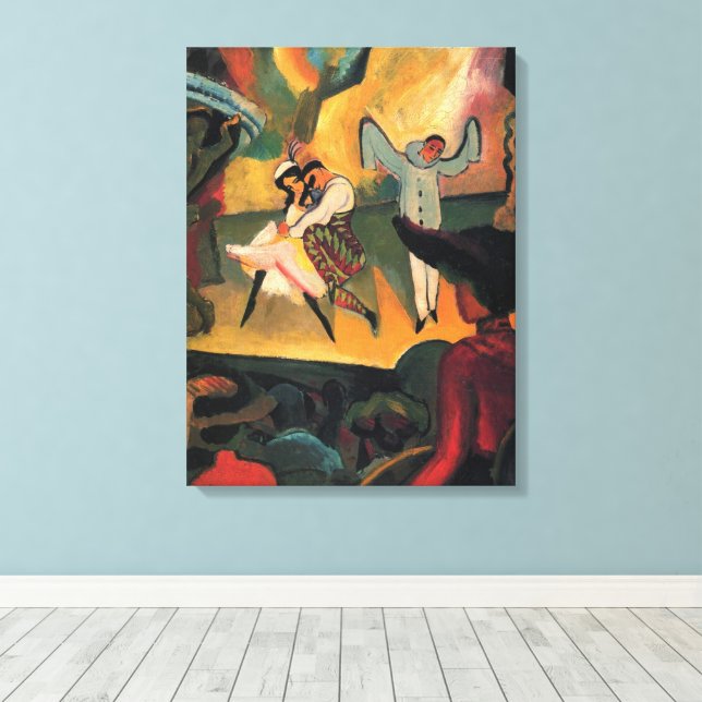 Ballet Russes, Ryska baletten av August Macke Canvastryck (Insitu (trägolv))