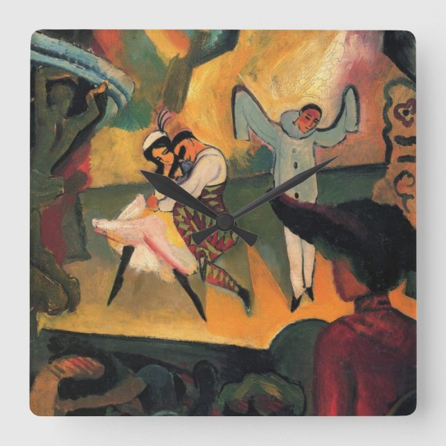 Ballet Russes, Ryska baletten av August Macke Fyrkantig Klocka (Framsida)