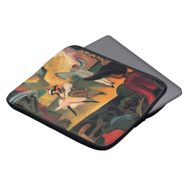 Ballet Russes, Ryska baletten av August Macke Laptop Sleeve (Framsida topp)
