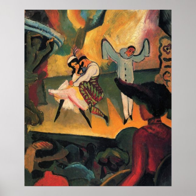Ballet Russes, Ryska baletten av August Macke Poster (Framsidan)