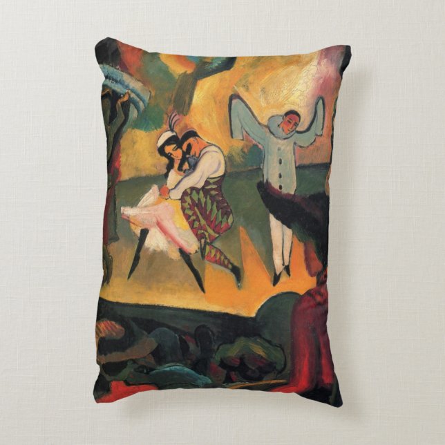 Ballet Russes, Ryska Baletten av August Macke Prydnadskudde (Baksidan(Vertikal))