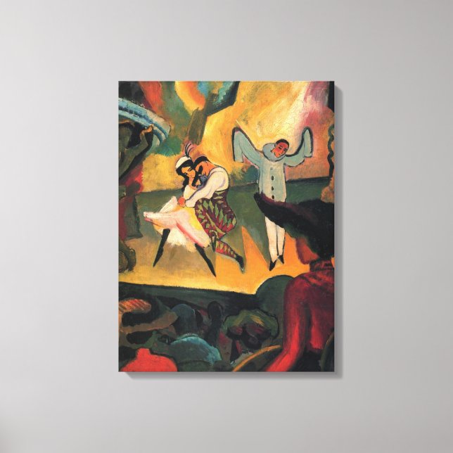 Ballet Russes, ryska Ballet i augusti Macke Canvastryck (Framsida)