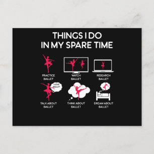 Ballet Sak jag gör i min lediga tid Vykort