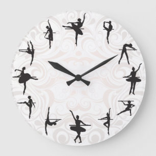 Ballet School Ballerina Dance Wall Clock Stor Klocka