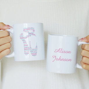 Ballet Shoe Rosa och Aqua Kaffemugg