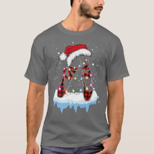 Ballet Shoes jul Ljus Santa Ballerina Paja T Shirt
