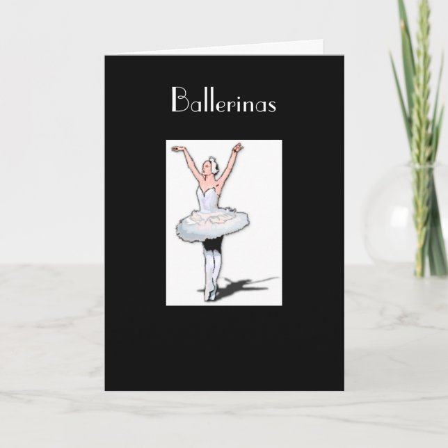 Ballet skäl/Ballerina födelsedagskort Kort (Framsida)