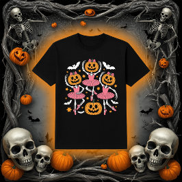 Ballet Skeleton Pumpkin | Rosa Tutu Dance T Shirt