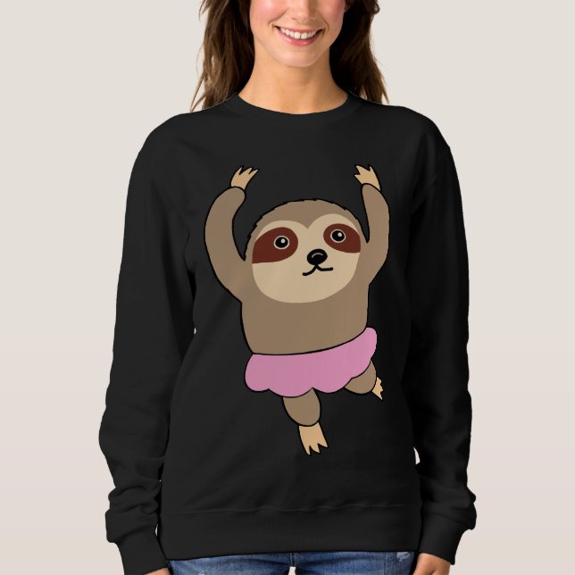 Ballet Sloth in Tutu T Shirt (Framsida)
