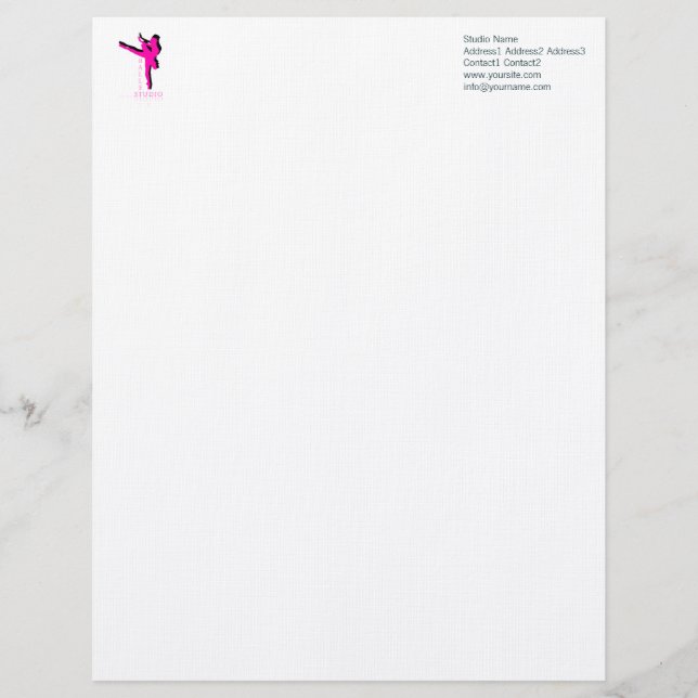 Ballet Studio - Letterhead Brevhuvud (Framsida)