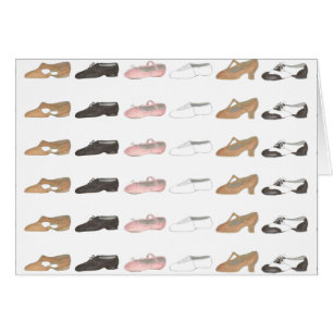 Ballet Tap Jazz Acro Lyrical Dance Shoards Card Hälsningskort