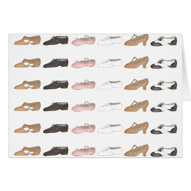 Ballet Tap Jazz Acro Lyrical Dance Shoards Card Hälsningskort (Framsidan Horizontal)