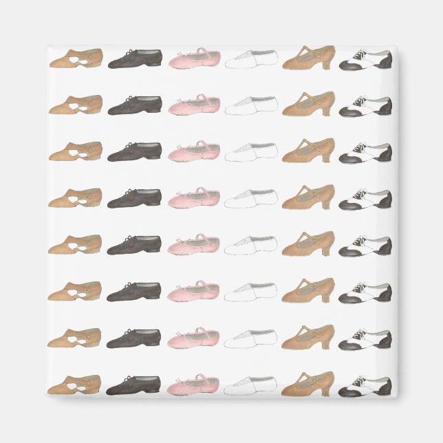 Ballet Tap Jazz Acro Lyrical Dance Shoe Magnet (Framsidan)