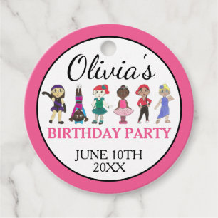 Ballet Tap Jazz Acro Lyrical Dancer Födelsedagsfes Gåvor Etiketter