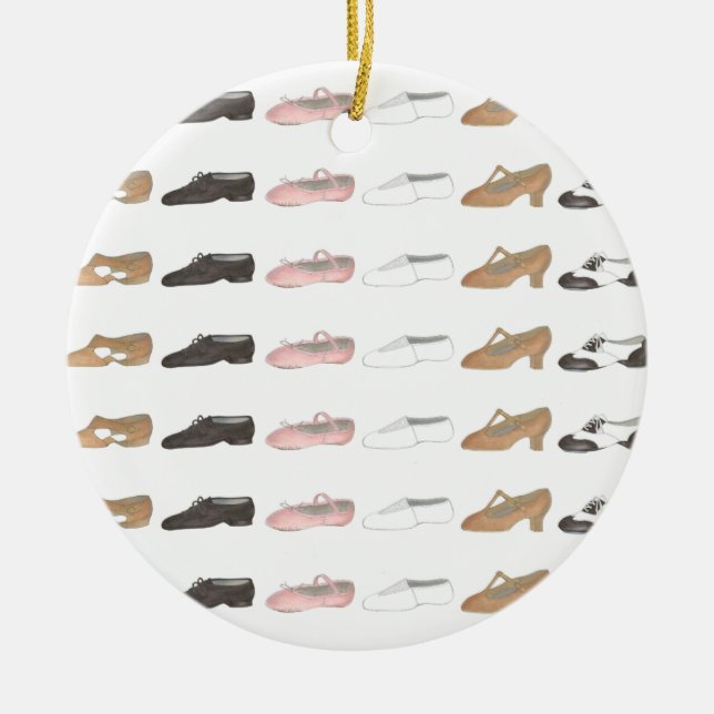 Ballet Tap Jazz Lyrical Acro Shoe Dance Teacher Julgransprydnad Keramik (Framsidan)