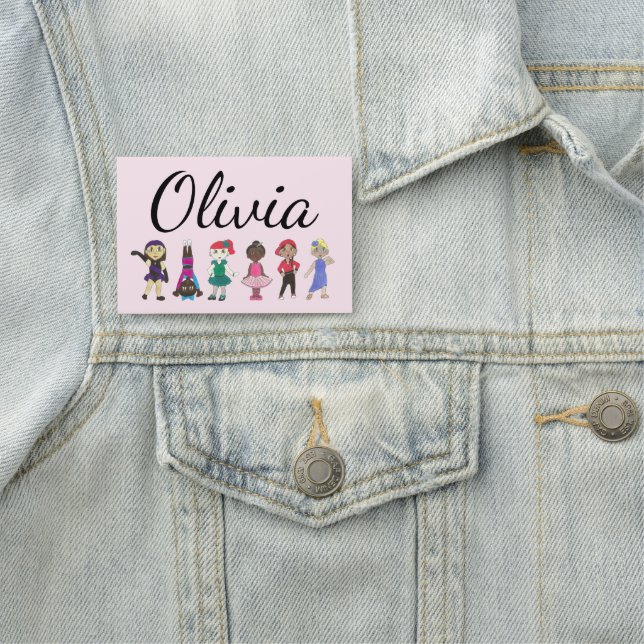 Ballet Tap Jazz Lyrical Dancer Födelsedagsfest Namnbricka (På plats)