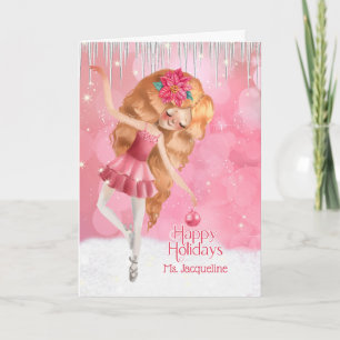 Ballet Teacher eller Dance Instructor Ballerina Helgkort
