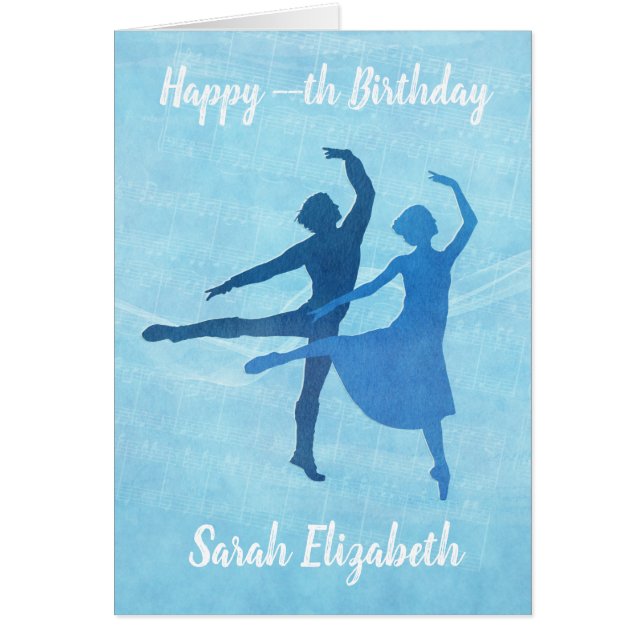 Ballet Theme Romeo och Juliet Dancers Hälsningskort (Framsidan)