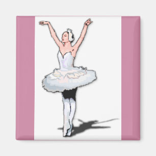 Ballet Theme Rosa Ballerina Magnet