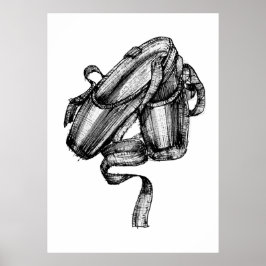 Ballet Tofflor Mode Sketch Poster