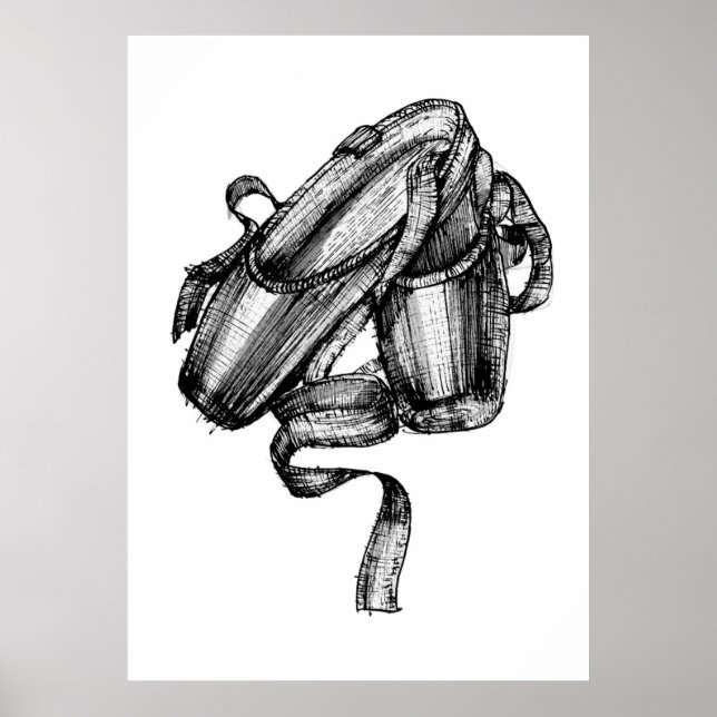 Ballet Tofflor Mode Sketch Poster (Framsidan)