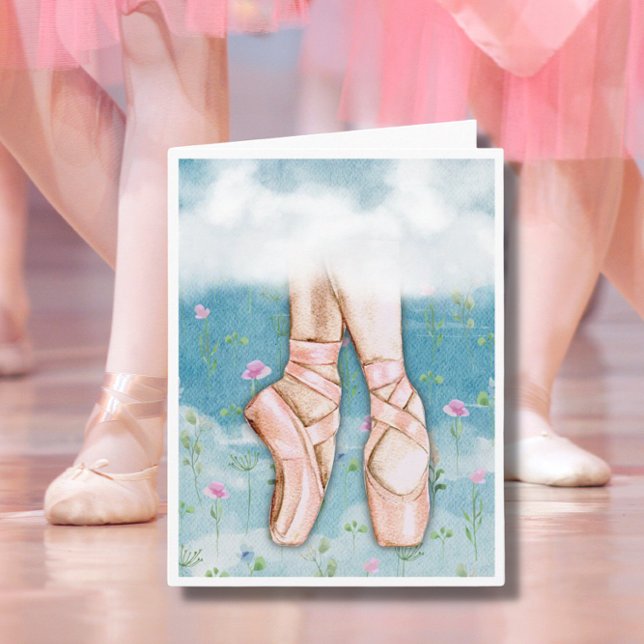 Ballet Tofflor Note Card Anteckningskort (Skapare uppladdad)